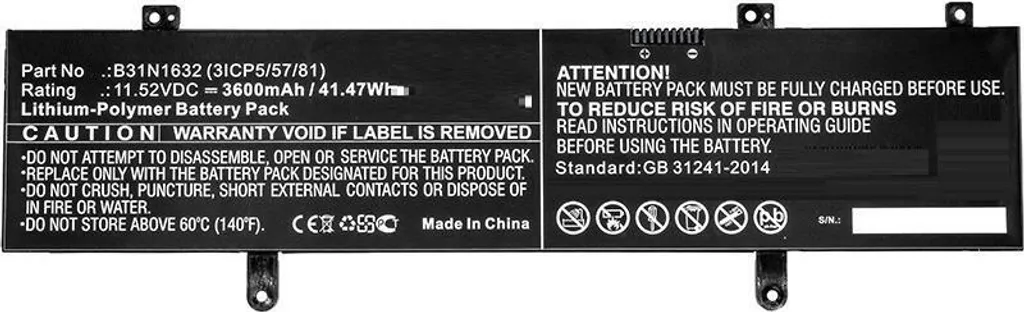 CoreParts MBXAS-BA0081 Batterie de Remplacement Haute Capacité pour PC