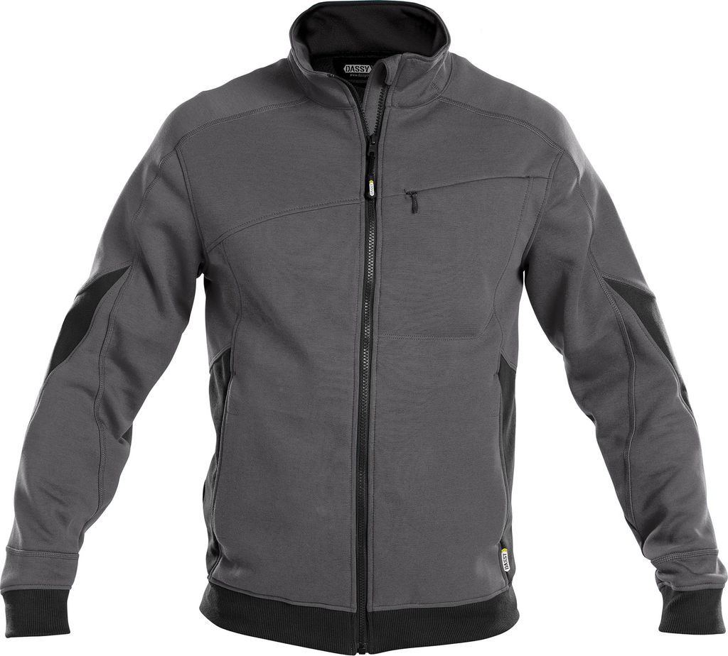 DASSY Velox Sweatshirt ANTHRAZITGRAU/SCHWARZ Gr.XL Länge: STANDARD