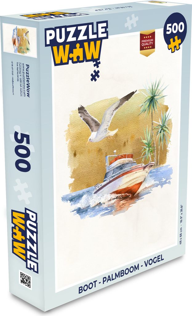 MuchoWow Puzzle 500 Teile Boot - Palme - Vogel - Denken - Spiel - Toy