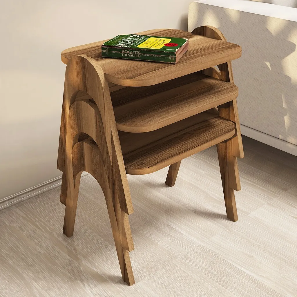 Skye Decor Paris Tavolino Noce 42x48,6 cm - Arredo Design Melaminico