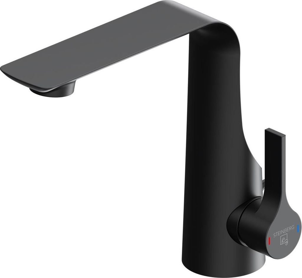 Steinberg Serie 290 Waschtisch-Einhebelmischer, mit Keramikkartusche, mit Ablaufgarnitur, Ausladung 150mm, 2901000S