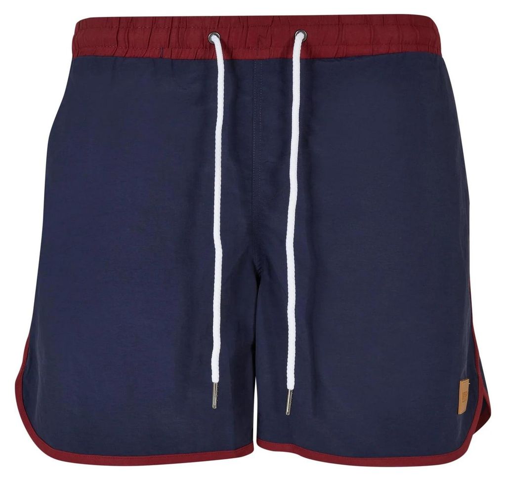 Urban Classics - Badeshorts für Herren TN173 (XXL) (Burgunderrot/Mitternachtsblau)