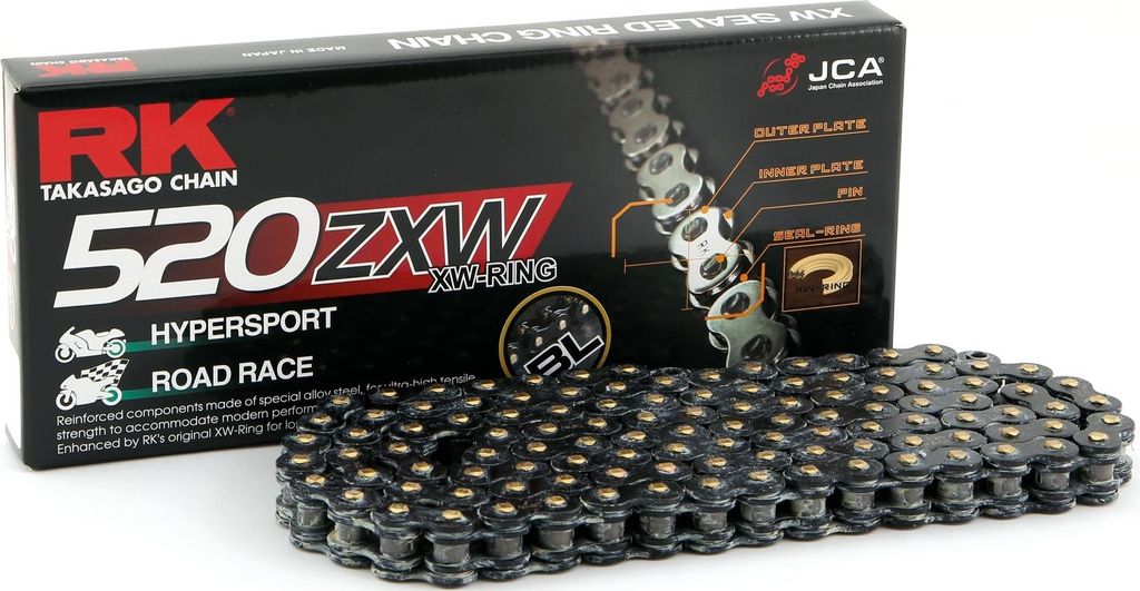 Rk-Kette 520 zxw 108 n schwarze Skala offen