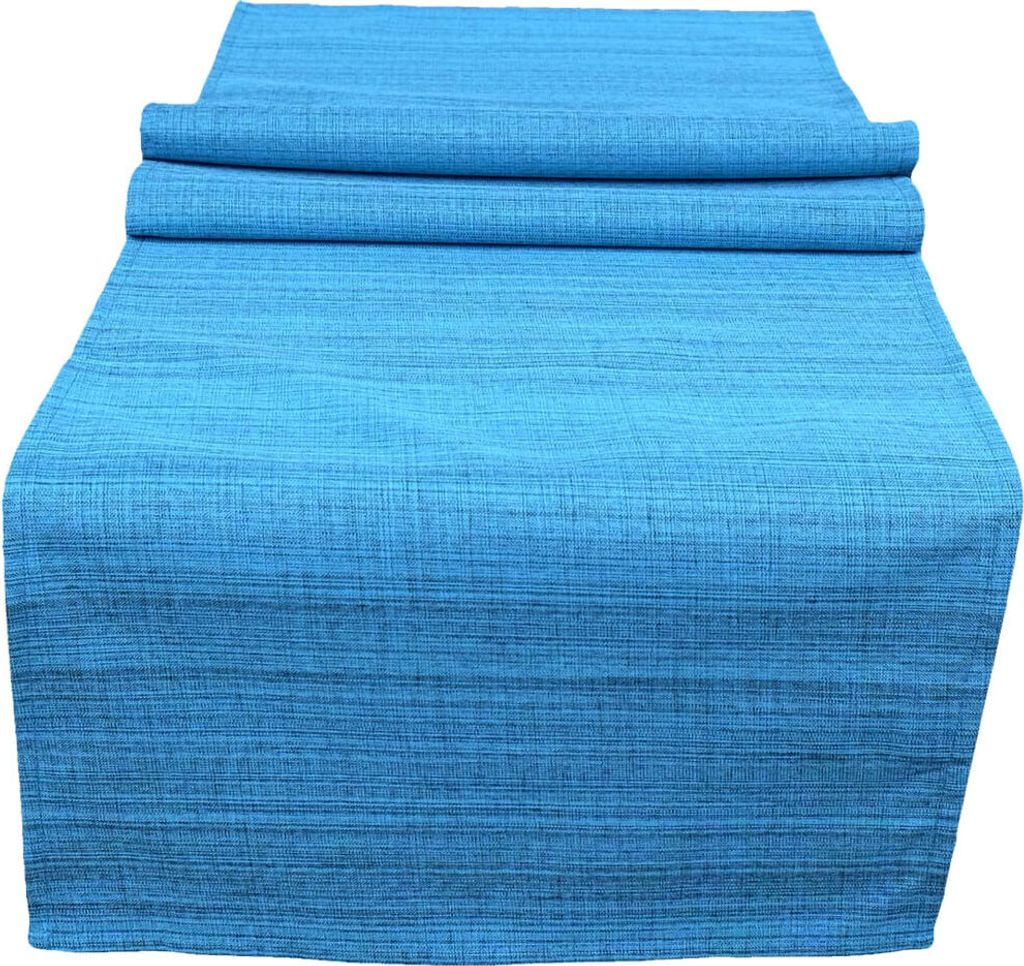 Outdoor Tischläufer türkis blau rechteckig 140x40 cm abwaschbar