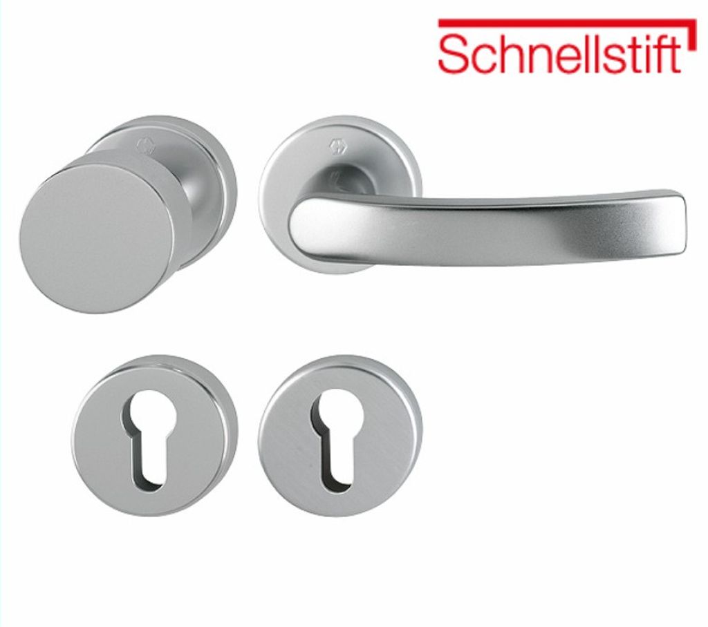 Hoppe Luxembourg Rosettengarnitur Aluminium F9 Stahlfarben 58/42KV/42KVS/199, WG Wechselgarnitur