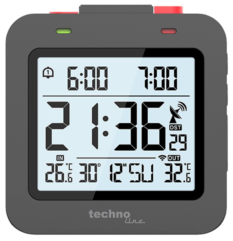 Technoline WT 325, Digitální budík, Černá, Šedá, 9,9 - 49,9 Obrázek produktu 