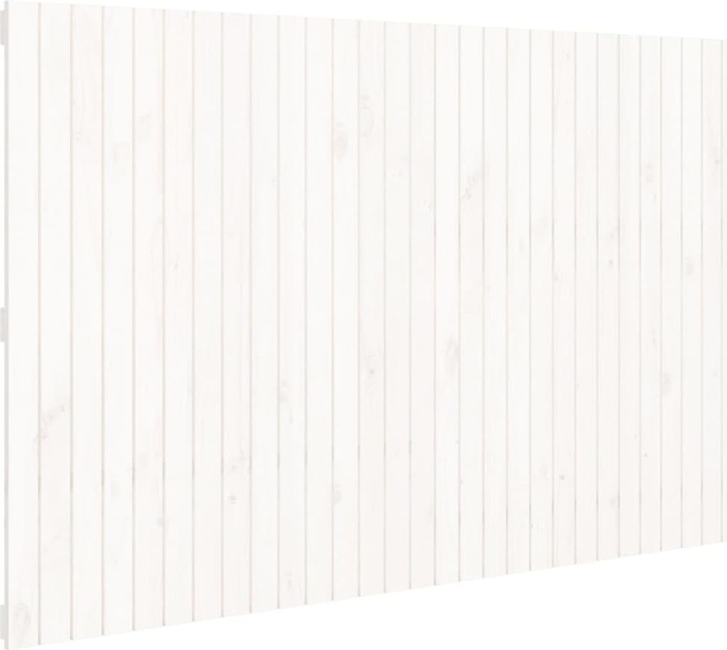 Wand-Kopfteil Weiß 185x3x110 cm Massivholz Kiefer