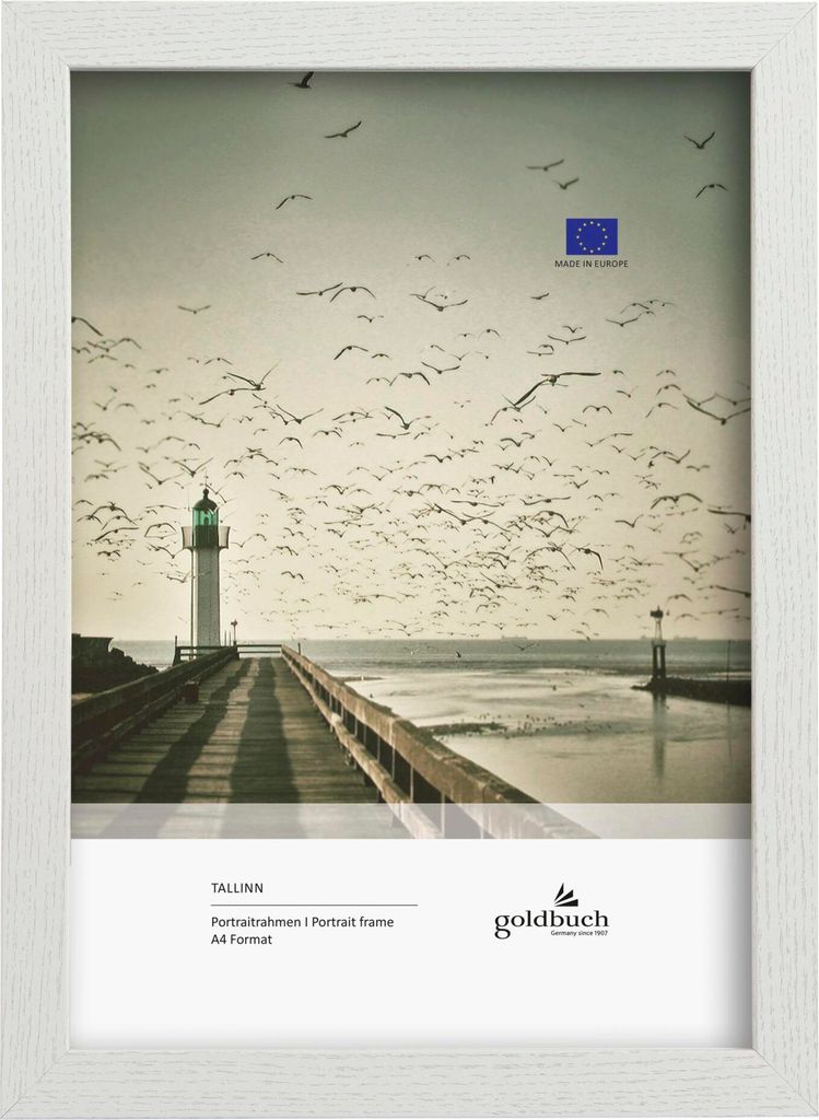 Goldbuch Tallinn weiß DIN A4 Holzrahmen Portrait 920396