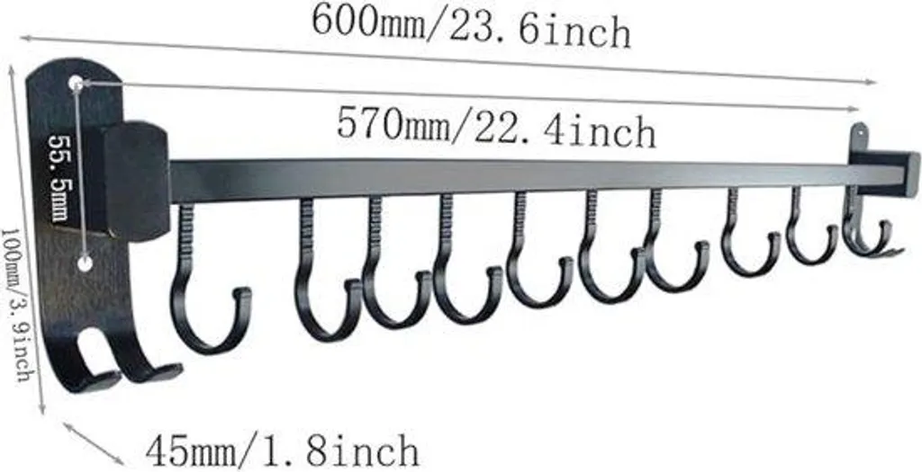 Étagère murale de cuisine 60cm gain de place pour organiser vos pots