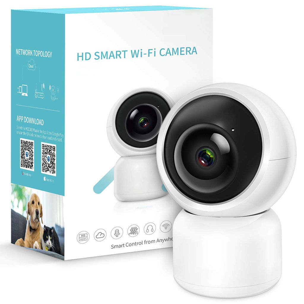 WLAN IP Kamera HD 1080P Überwachungskamera Webcam Nachtsicht Home Baby Monitor