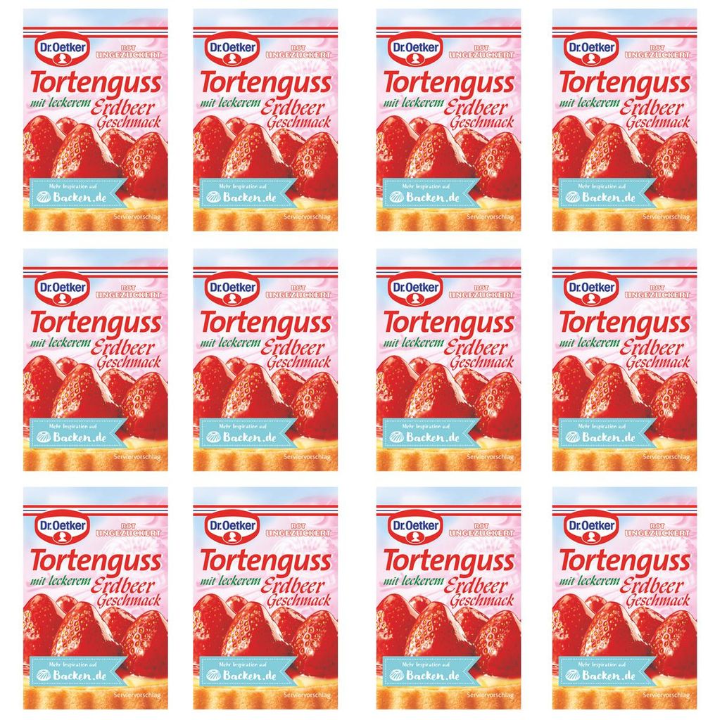Dr Oetker polewa do ciast czerwona o smaku truskawkowym 3er Zdjęcie produktu 