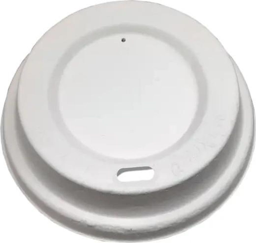Zuckerrohrdeckel für Becher mit 80 mm Durchmesser, 50 Stück.