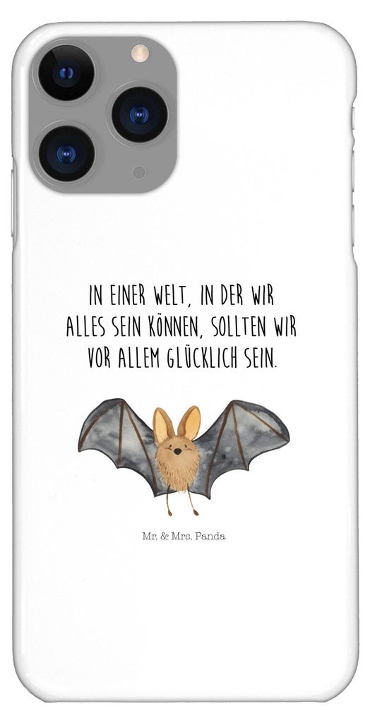 Mr. & Mrs. Panda Iphone 11 Pro Handyhülle Fledermaus Flügel - Weiß - Geschenk, Handy Case, Premium Kunststoff, Lustige Sprüche