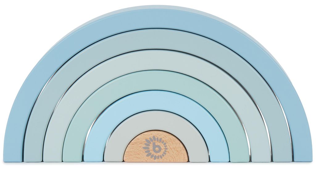 Bieco Holz Regenbogen Baby blau - Steckspiel Holz - Produktbild 
