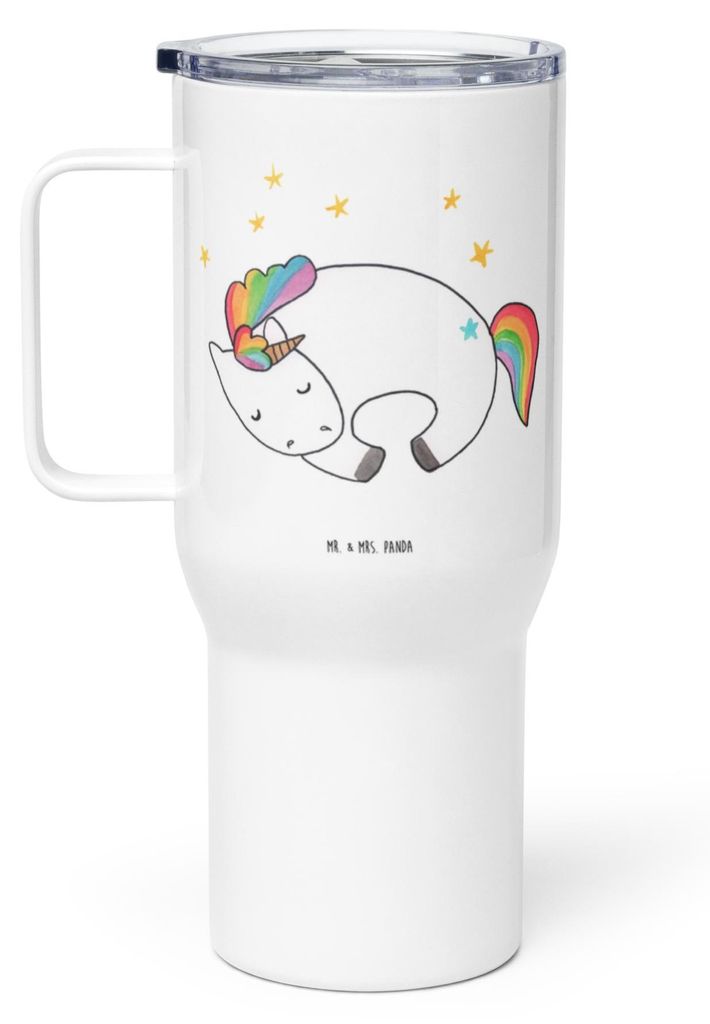 Mr. & Mrs. Panda Thermobecher Einhorn Nacht - Weiß - Geschenk, Teetasse, Menschen, thermosbecher, Großer, Realität, Mehrwegbecher, Kaffee-to-go-...