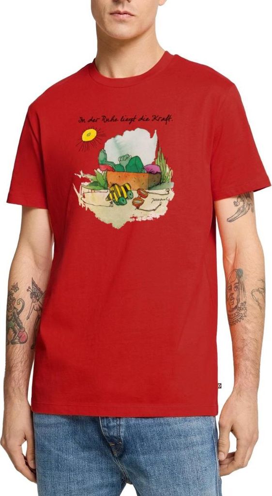 Spreadshirt Janosch Günter Kastenfrosch Tigerente Männer Premium T-Shirt, 5XL, Rot