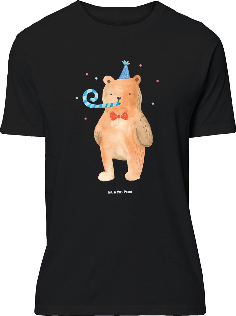Mr. & Mrs. Panda Größe L T-Shirt Bär Geburtstag - Schwarz - Geschenk, mit Spruch, Glückwunsch, Tshirt, Teddy, Happy Birthday, Alles Gute, Shirt