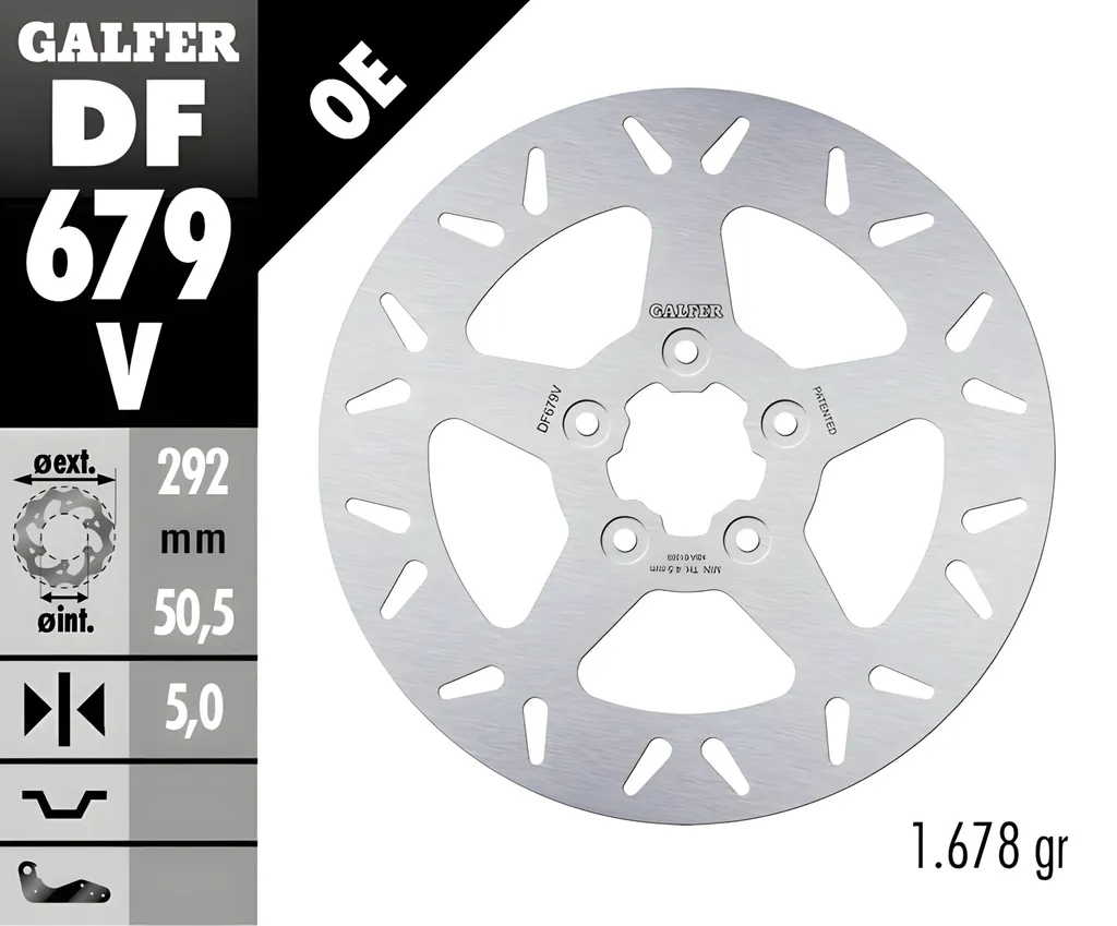 Paire Disques de Frein Galfer DF679V Round 292x5mm Harley Davidson