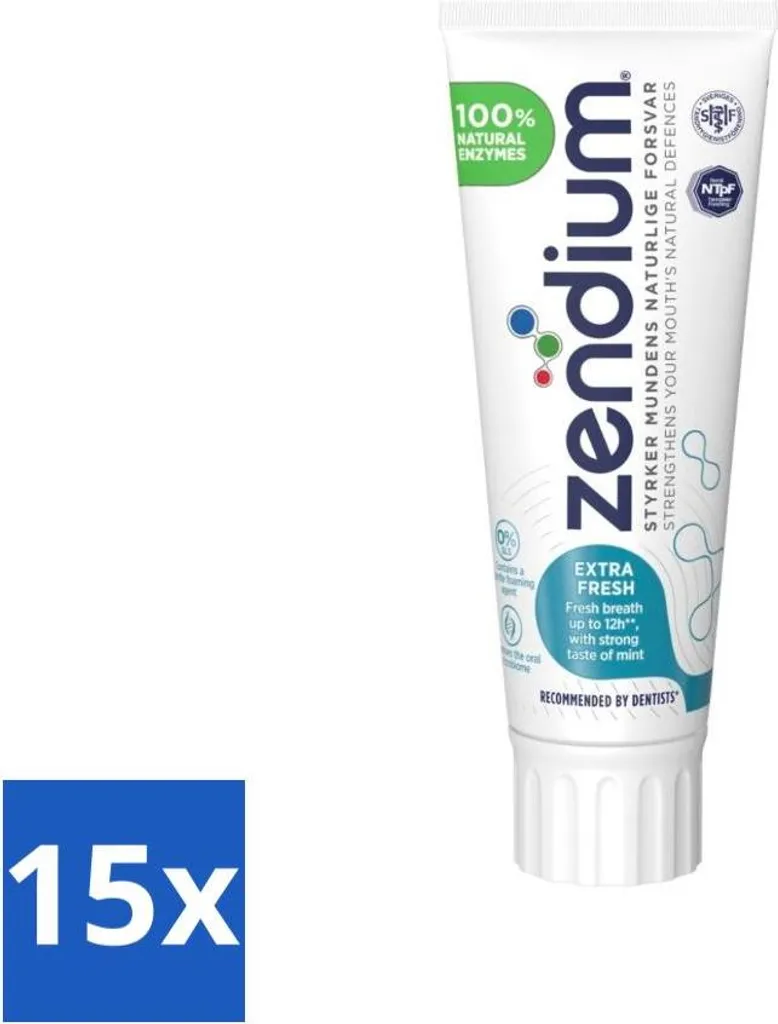 Zendium Dentifricio Extra Fresh 75 ml Scorta 15 Pezzi | Prezzo Shock