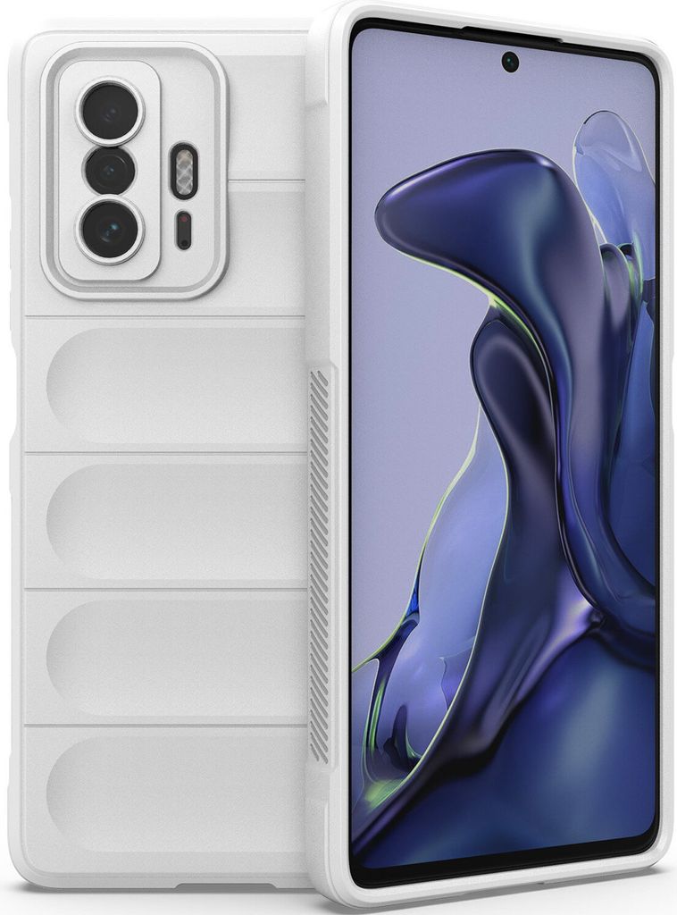 Xiaomi 11T Pro Hülle, Weich TPU Silikon Stossfest Anti-rutsch Schutzhülle für Xiaomi 11T / 11T Pro Weiß