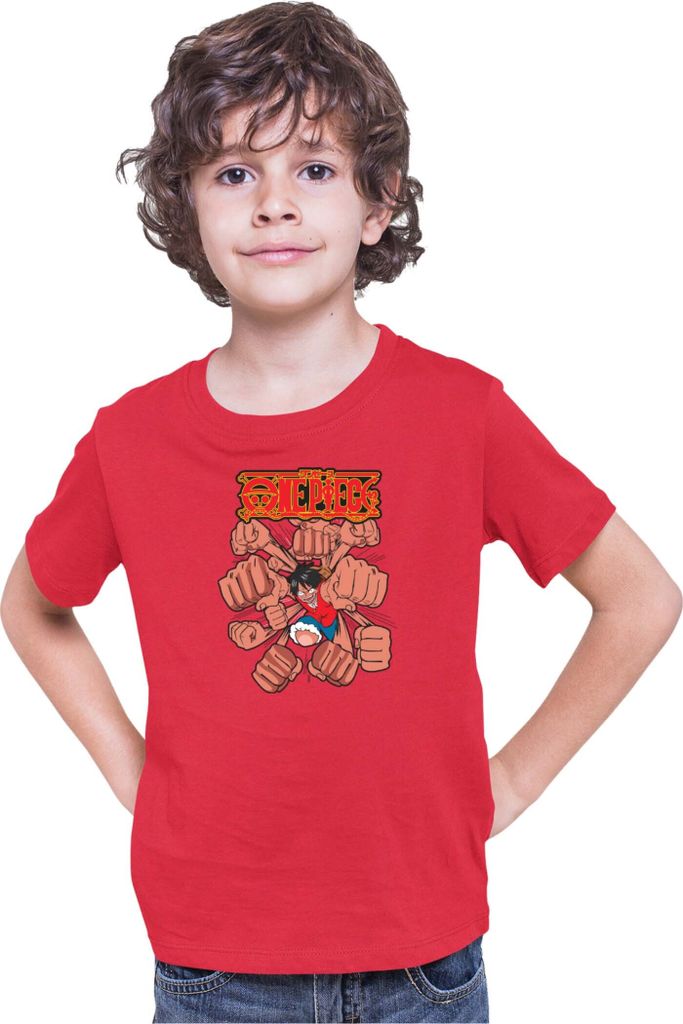 Kinder T-Shirt Japan Anime Manga One Manga Piece Anime Punch One Manga Piece Anime Punch, 3-4 Jahr - 104 / Rot