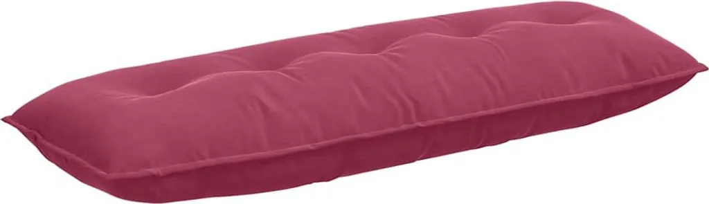 Coussin de dossier 140x50 pour banquette de palette velours bordeaux