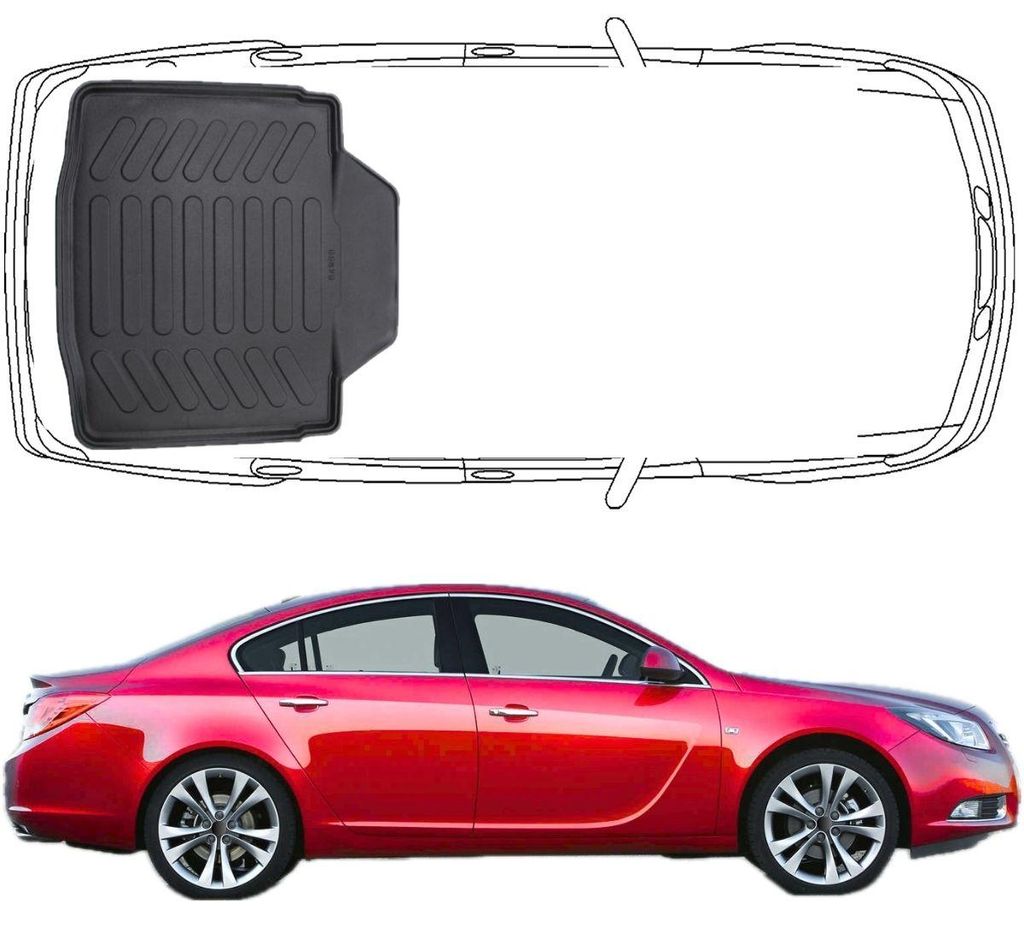 Trimak Kofferraumwanne kompatibel mit Opel Insignia A Sedan Limousine 2008 - 2017 Kofferraummatte