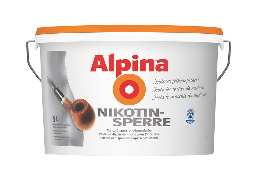 Alpina Ruß- und Nikotin Isolierfarbe weiß ca. 5 l ▷ online bei POCO kaufen