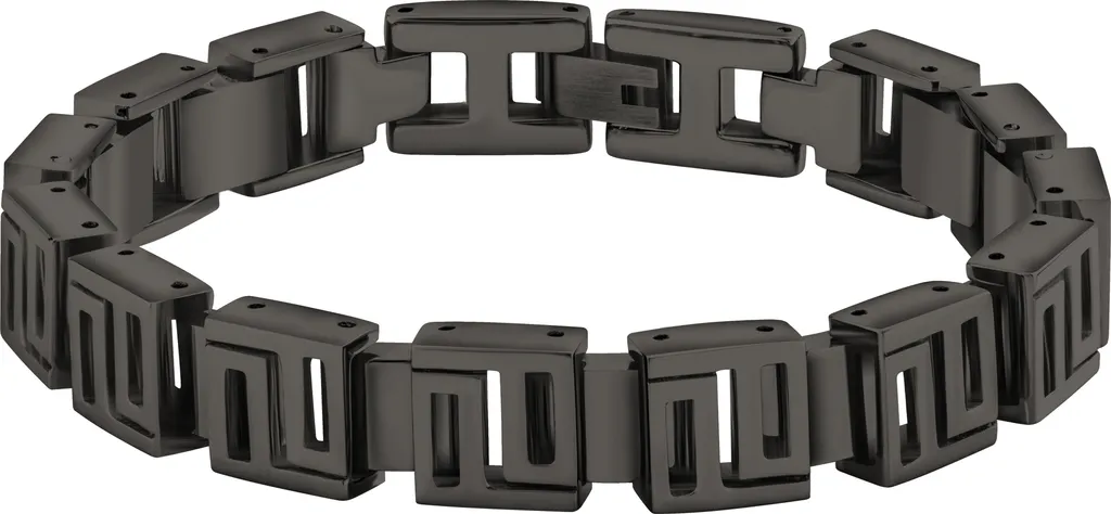 Bracelet gourmette homme en métal gris anthracite POLICE HIMAL 180 mm