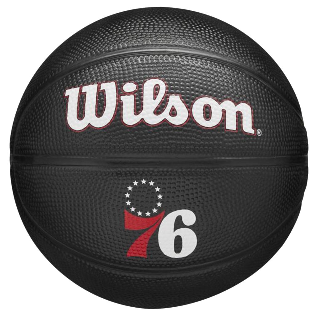 Wilson Team Tribute Philadelphia 76ers Mini Ball WZ4017611XB, Basketballbälle, Unisex, Schwarz, Größe: 3