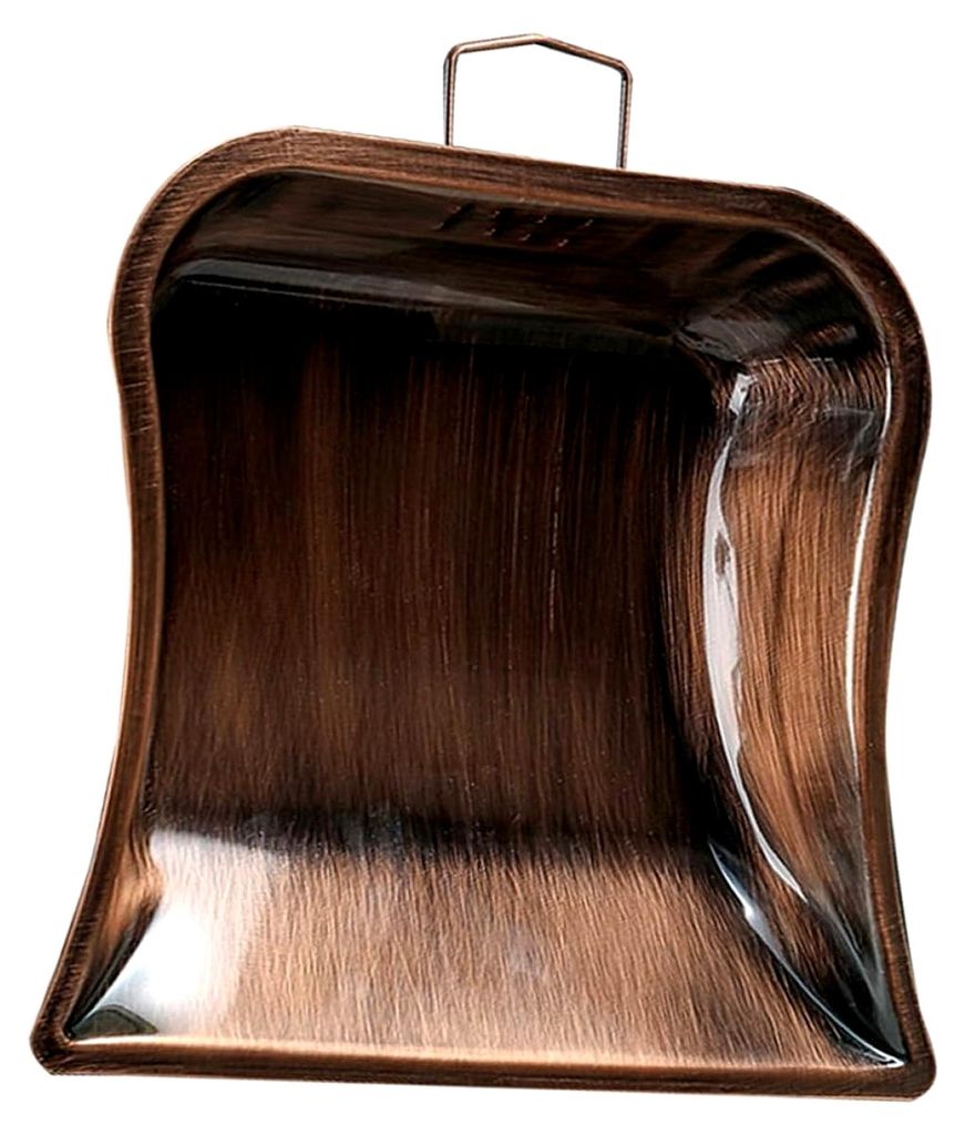 Handliche Kehrschaufel aus Edelstahl Rote Kupferfarbe mit Ergonomischem Griff Klein und Robust für Haushalt und Küche mit Metallhaken zum Aufhängen
