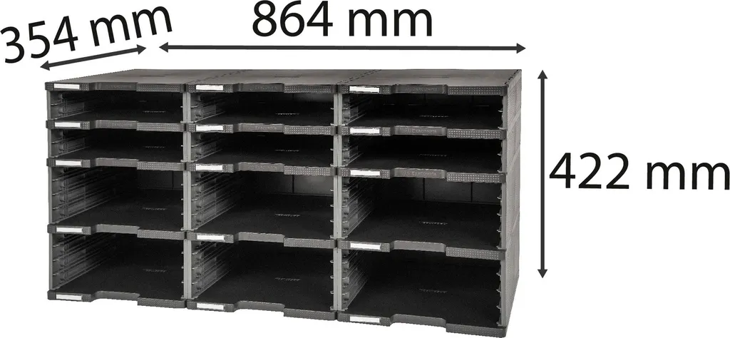 Exacompta Modulodoc 385714D Module de Classement Gris avec 12 Cases - 2