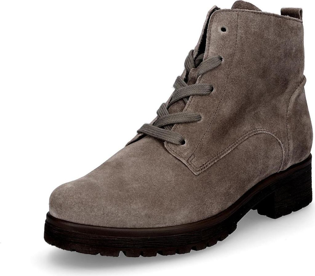 Gabor Damen Leder Schnürstiefelette taupe
