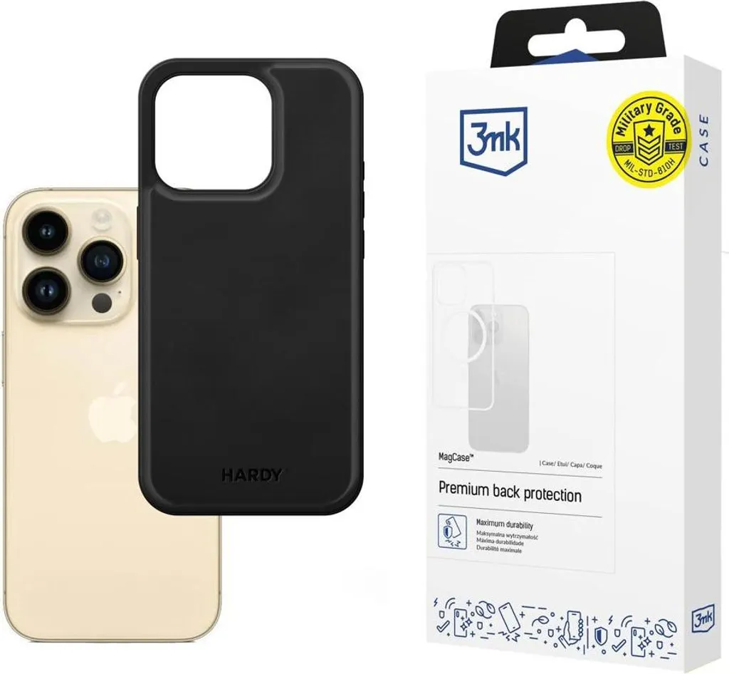 Cover Viaggio iPhone 14 Pro: 3mk Hardy Silky Leather MagSafe Tough
