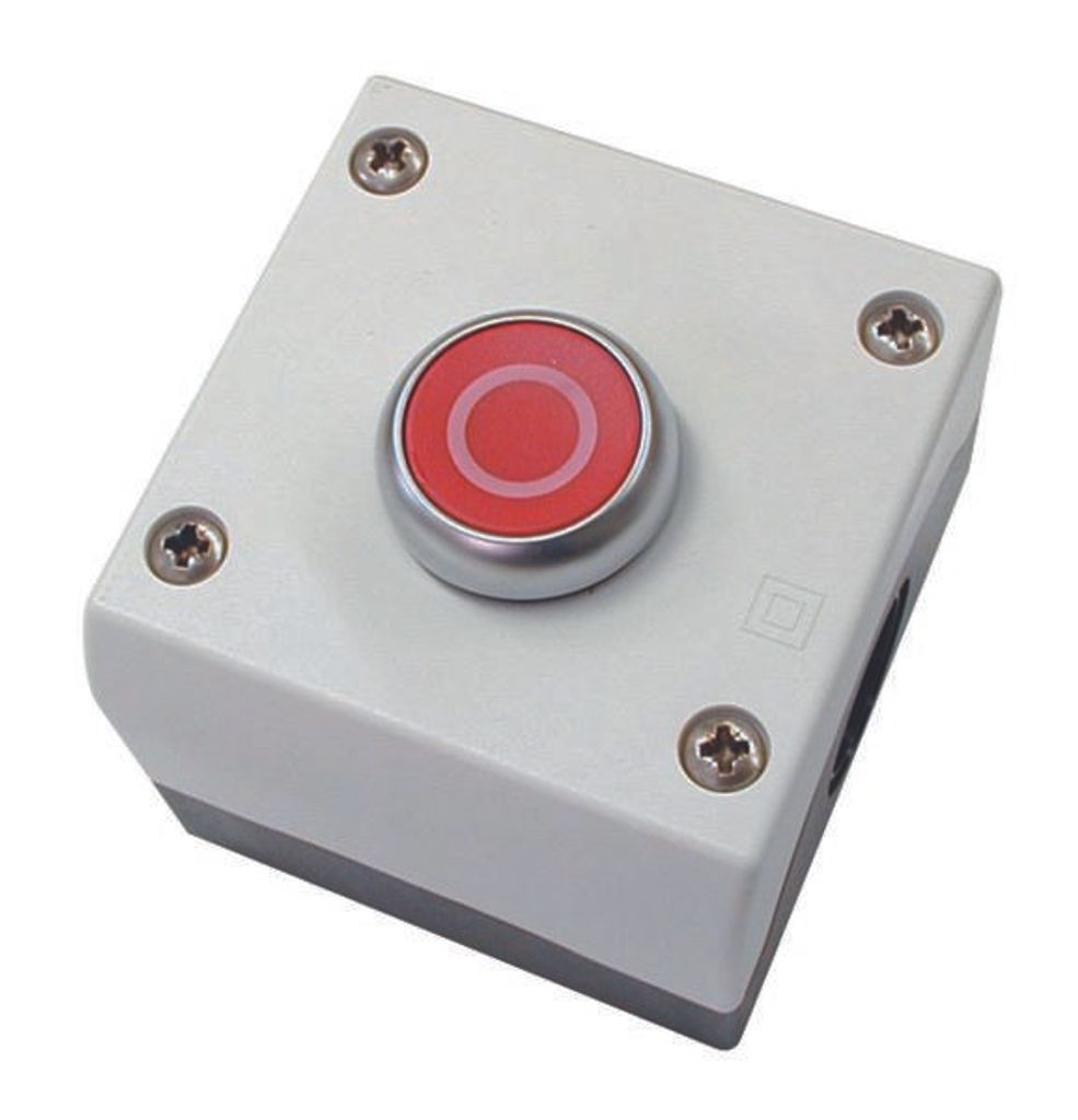 Antrieb M22-DR-X0/KC11/I, flacher roter Knopf, 1Z1R, Rücklaufsperre