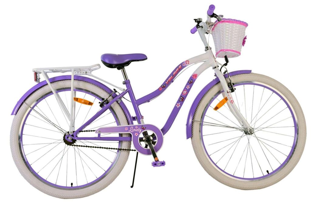 Vélo enfant Volare Lovely - Fille - 26 pouces - Violet - Image du produit 
