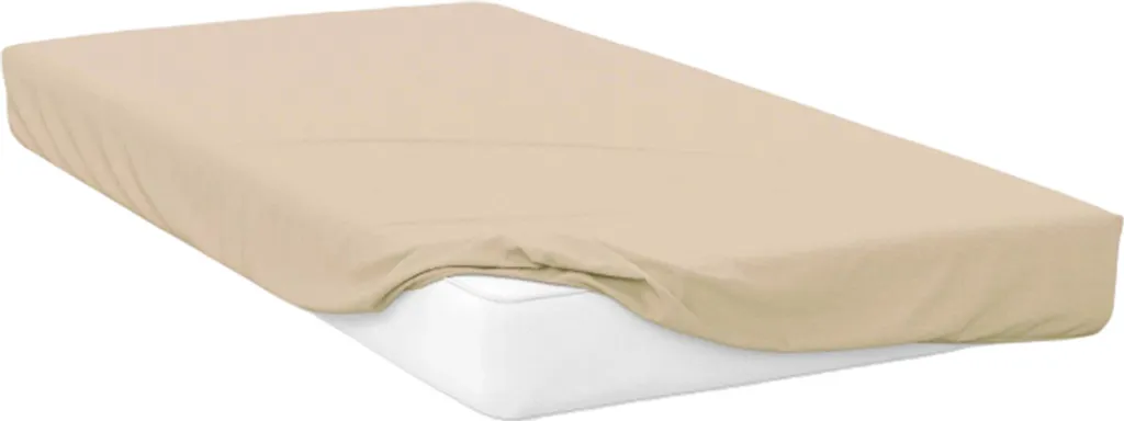 Drap-housse crème pour matelas épais lit simple coton égyptien 400 fils