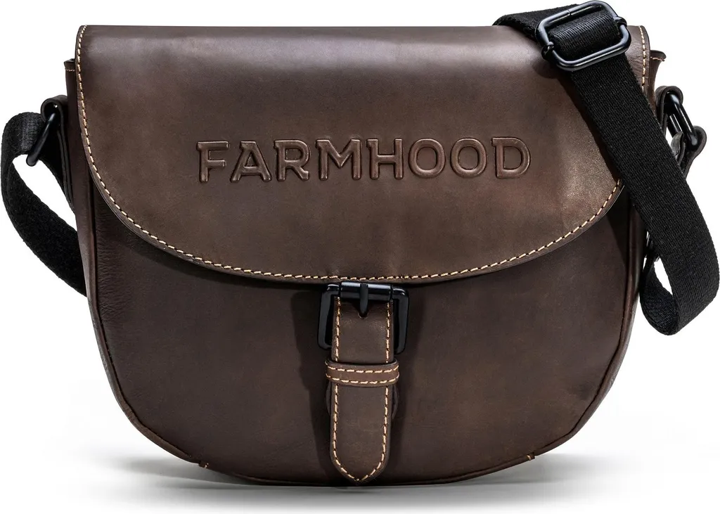 Sac Bandoulière Nashville Cuir pour Travail et Loisirs Marron Foncé