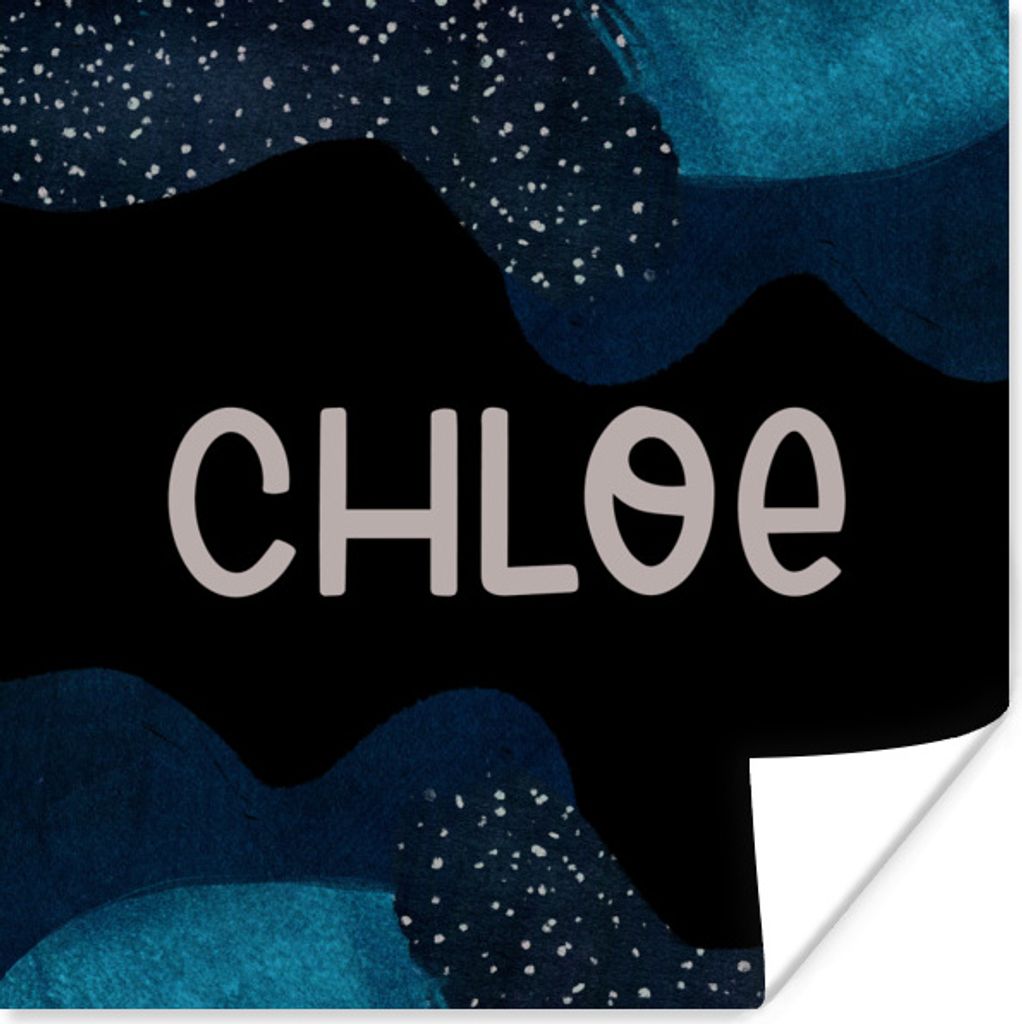 MuchoWow Poster Chloe - Pastell - Mädchen 50x50 cm - Wohnzimmerdekoration