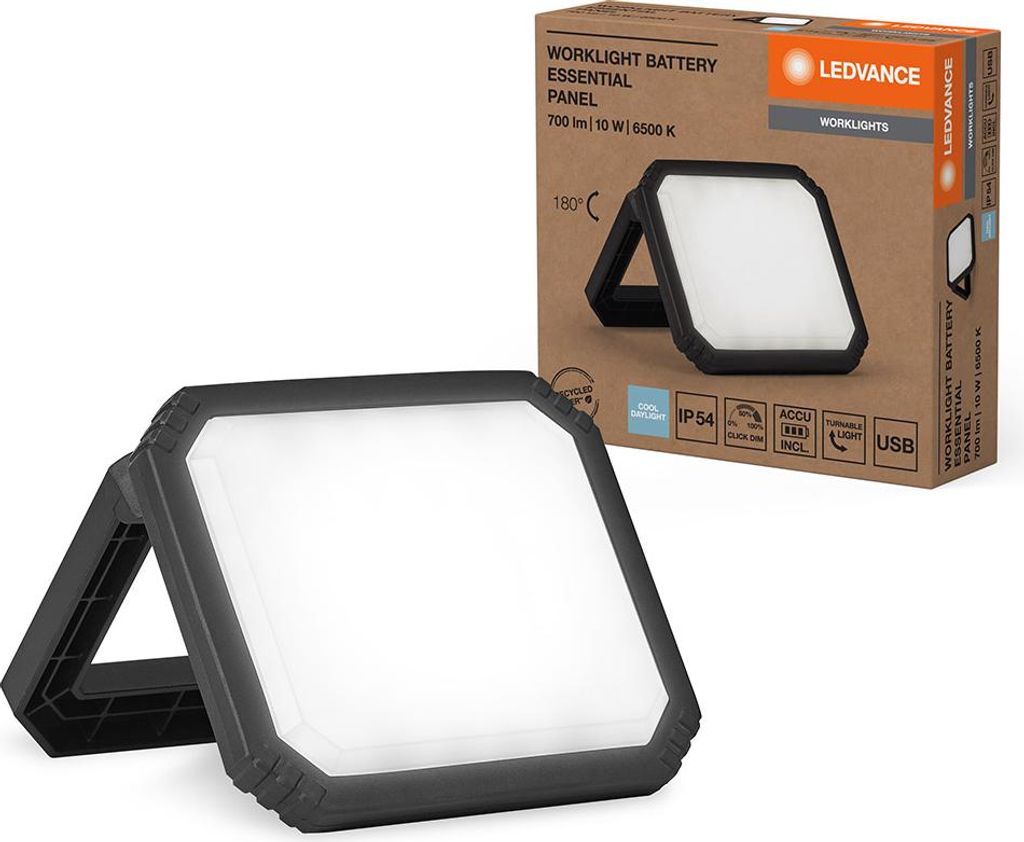 Ledvance LED Floodlight Worklight Essential Nero IP54 10W Immagine del prodotto 
