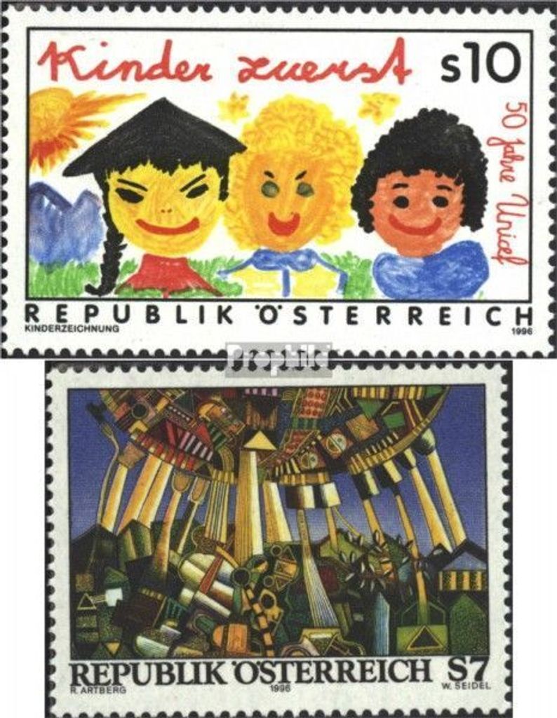 Briefmarken Österreich 1996 Mi 2205,2206 (kompl.Ausg.) postfrisch UNICEF