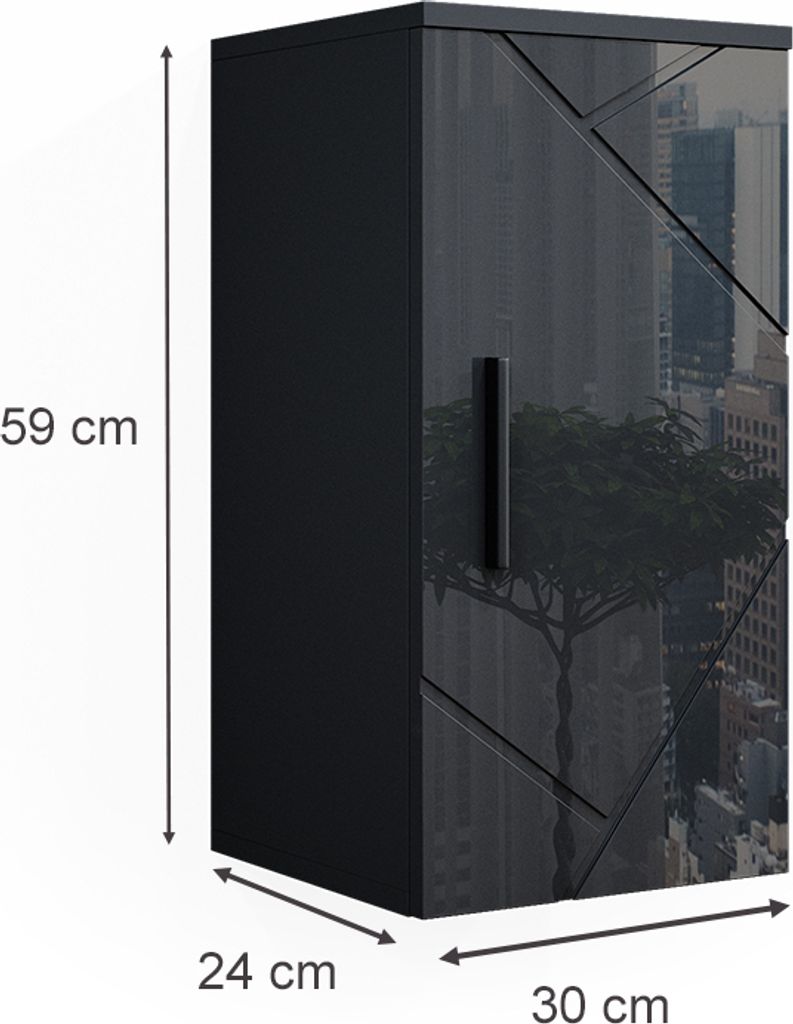 Armoire murale Vicco Irma Anthracite Haute brillance Image du produit 