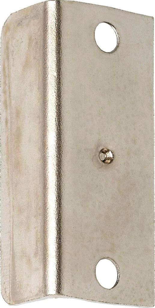 Winkelschließblech (Möbelschließblech) zum Schrauben 40x17x12mm Stahl vernickelt