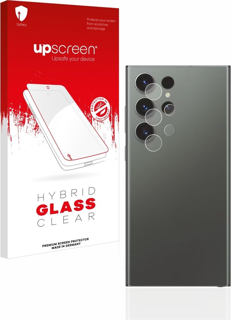upscreen Schutzglas für Samsung Galaxy S23 Ultra (NUR Kameraschutz) Schutzfolie Panzer Folie Glas Display Schutz klar