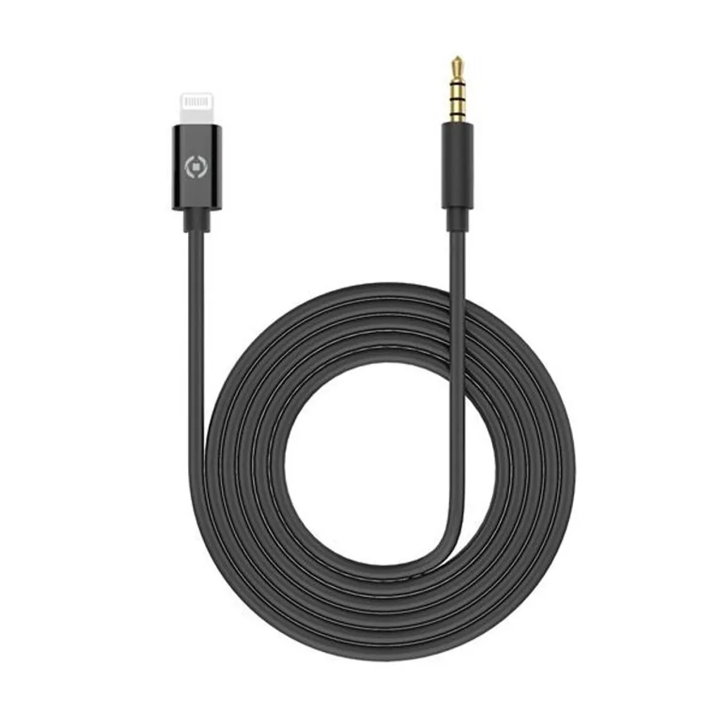 Câble Lightning vers jack 3.5mm mâle pour voiture et casque 1m noir