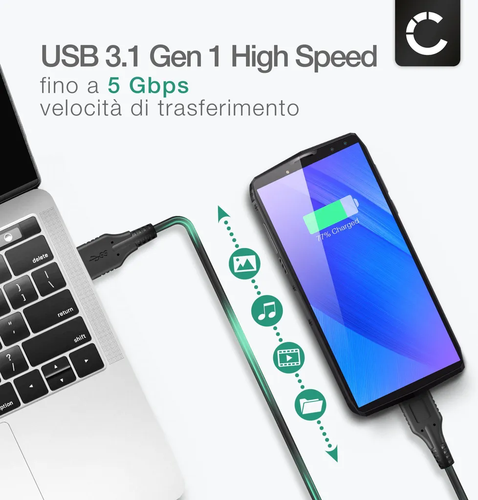 CELLONIC Cavo USB del tipo USB C Type C compatibile con Maze Alpha 6GB