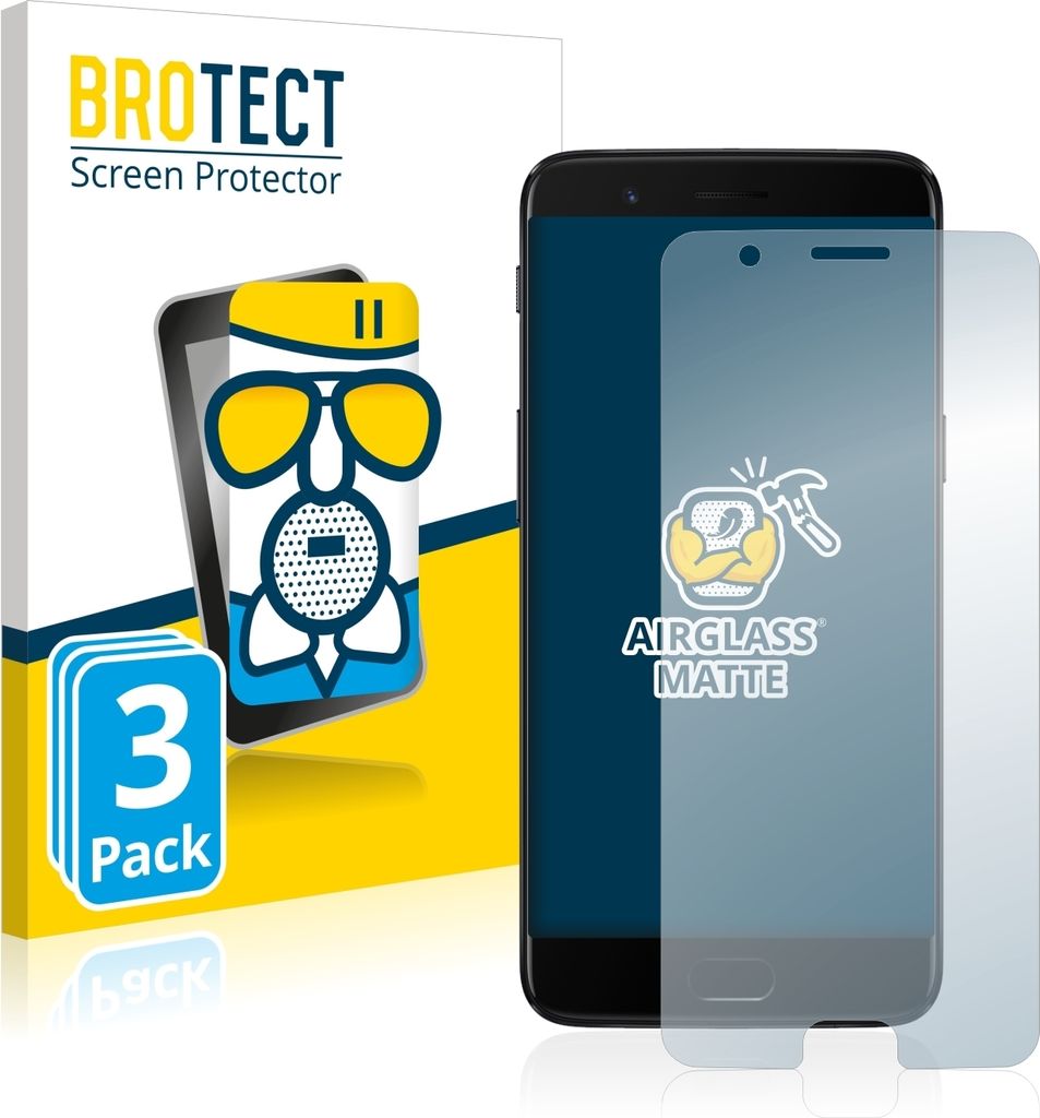 3x BROTECT Entspiegelungs Schutzglas für OnePlus 5 Schutzfolie Panzer Folie Glas Display Schutz matt