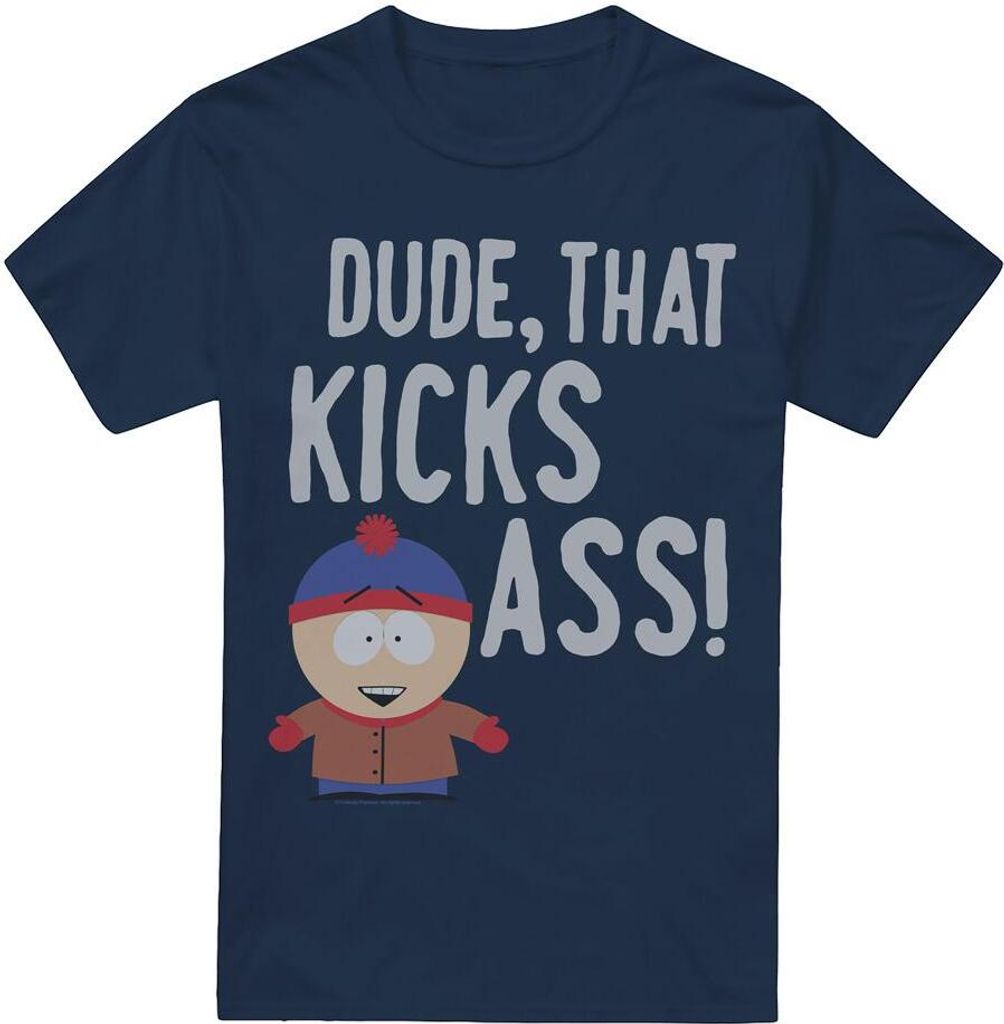 South Park - "Stan Kicks Ass" T-Shirt für Herren TV7251 (L) (Marineblau)
