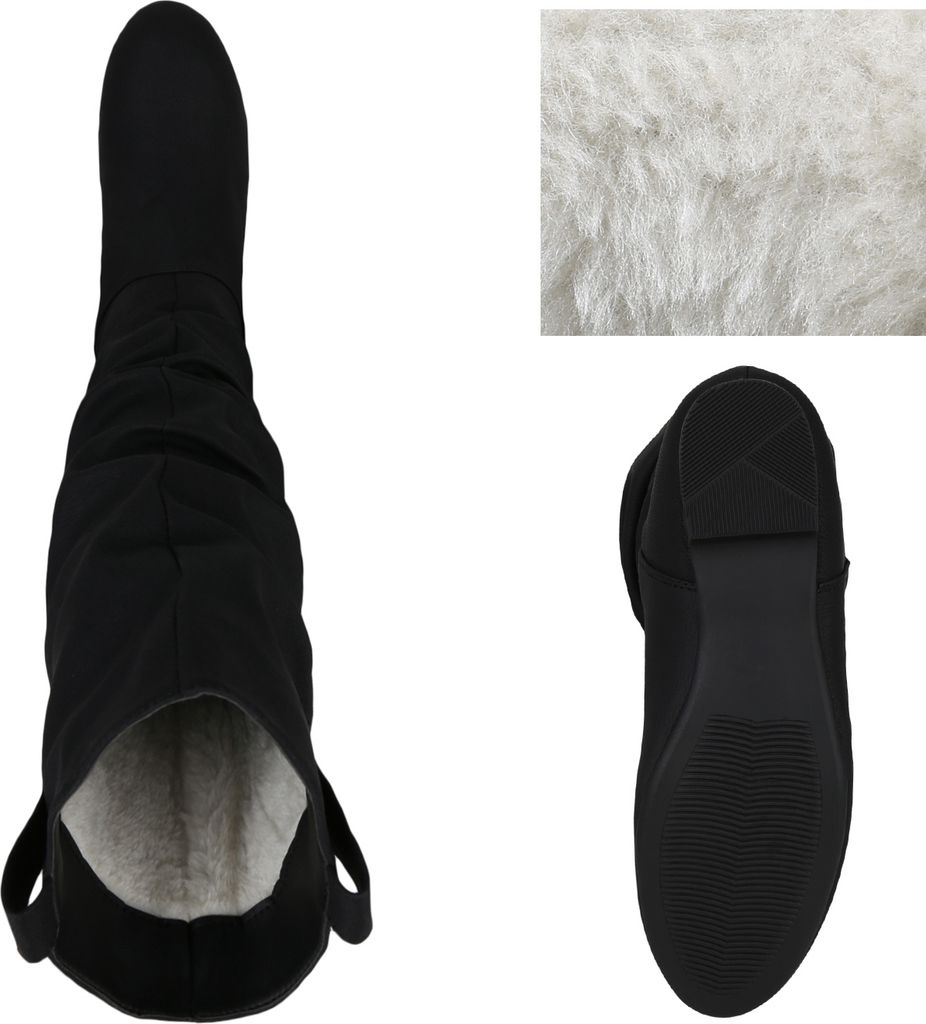 Mytrendshoe Damen Schlupfstiefel Warm Gefütterte Stiefel Produktbild 6