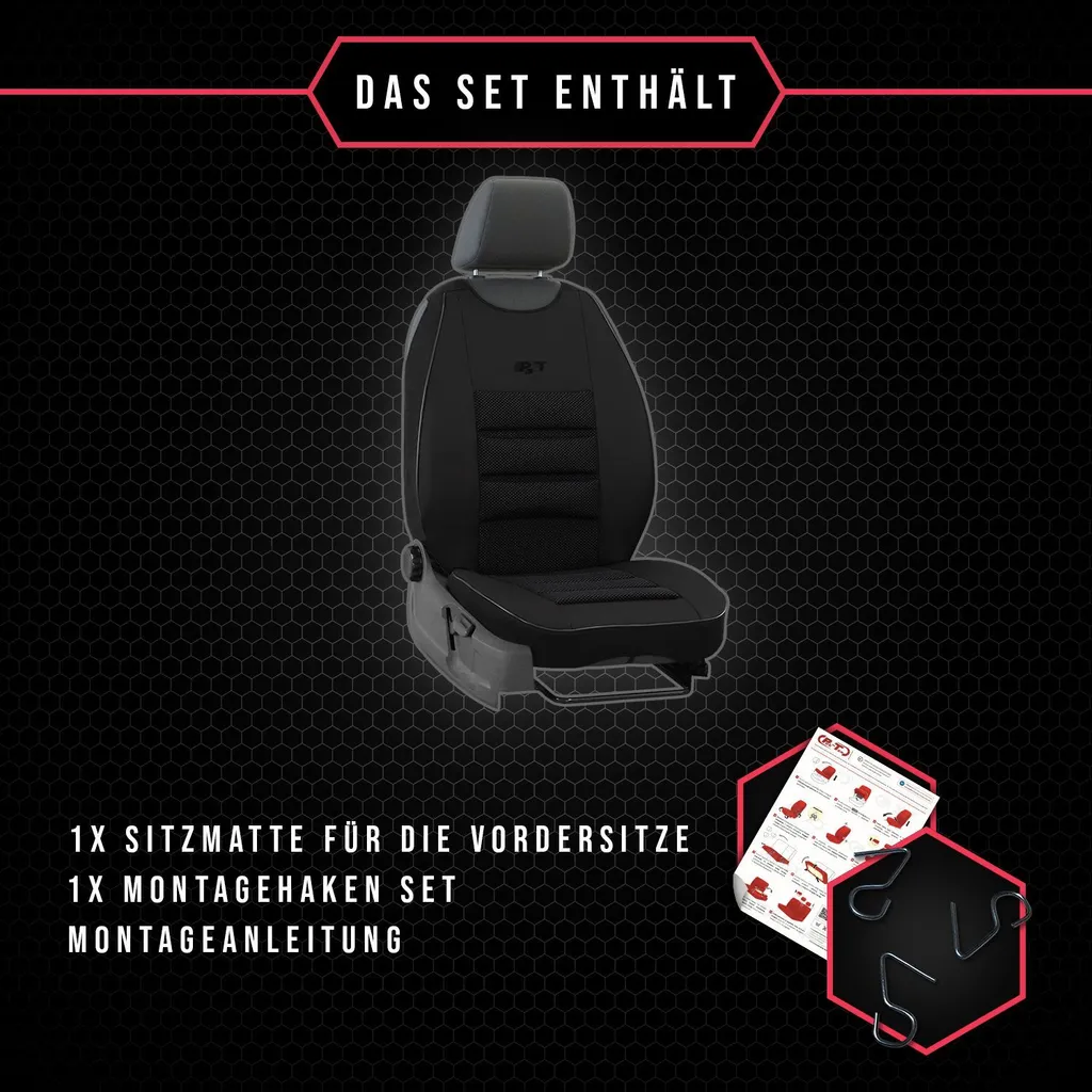 Coprisedile Auto Universale per Honda - Cuscino Impermeabile Nero per Sedili - 8